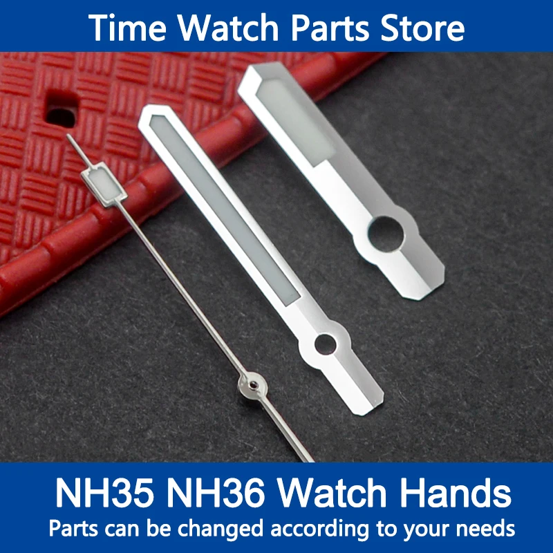 

9*12.5*13mm NH35 Watch Accessories Hand for NH35 NH36 Movement Watch Needle Hands for Green Luminous black Silver Gold