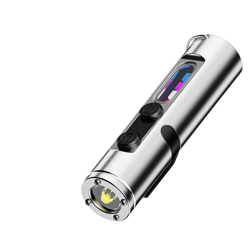 

Mini flashlight edc small portable strong light charging outdoor maintenance work searchlight