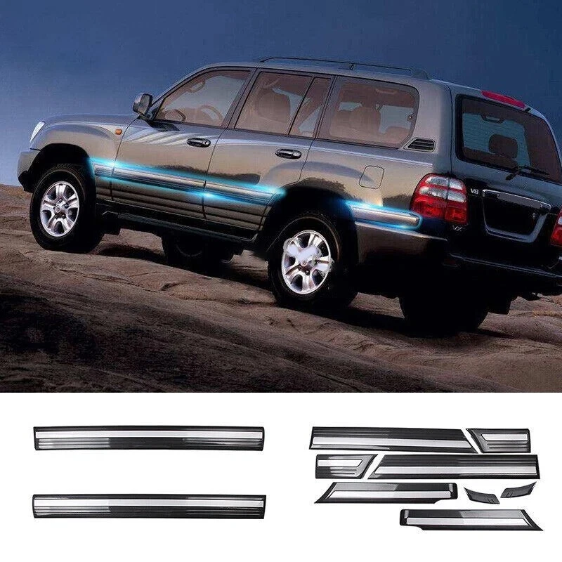 

Для Toyota Land Cruiser LC100 1998-2007: Наружная декоративная накладка на дверь кузова (молдинг) с 10 аксессуарами
