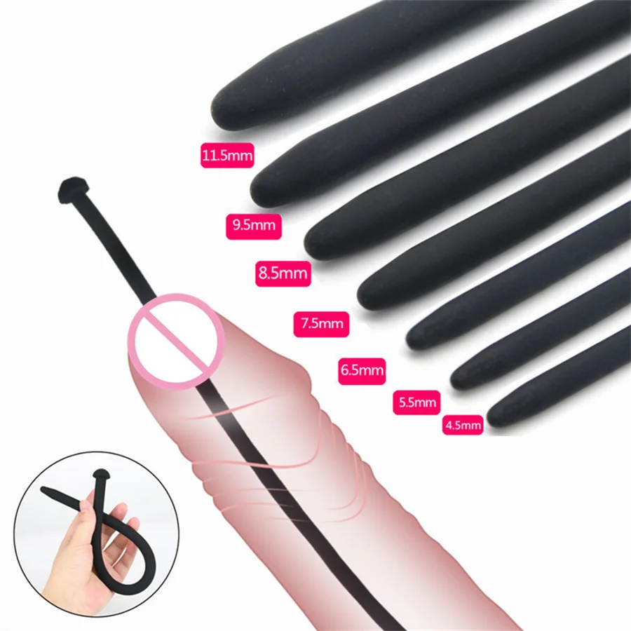 BDSM Sex Spielzeug Silikon Harnröhrenkatheter Dilatator Sounding Horse Eye Stimulator Männlicher Einsatz Harnröhrendilatatoren Sounds Penis Plug