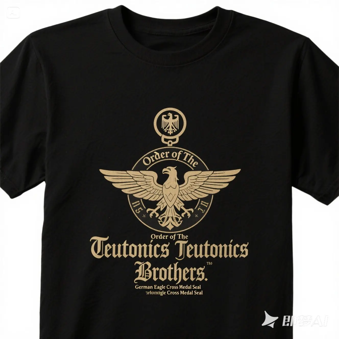 

German Eagle Cross Seal, Teutonic Brothers Knights T-shirt 100% cotton O-neck short sleeve casual men's T-shirt