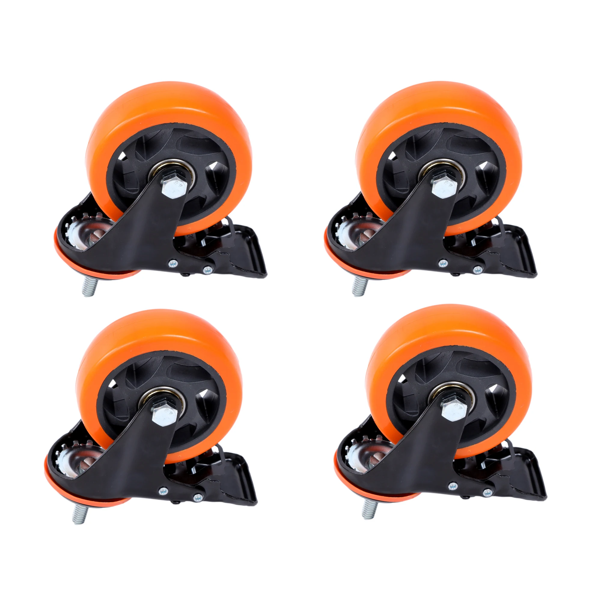 12 inch Heavy Duty Universal Office Chair Casters 5-Pack Quiet Roll for All Floors, Carpet