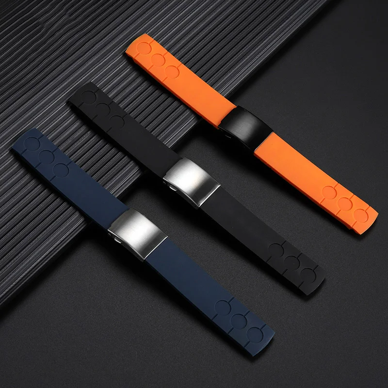 For Tissot 1853 Lv Chi Silicone Watch Strap PRS516 Waterproof T100 Sport T044 Soft Men Rubber Watch Chain 20MM Bracelet Orange