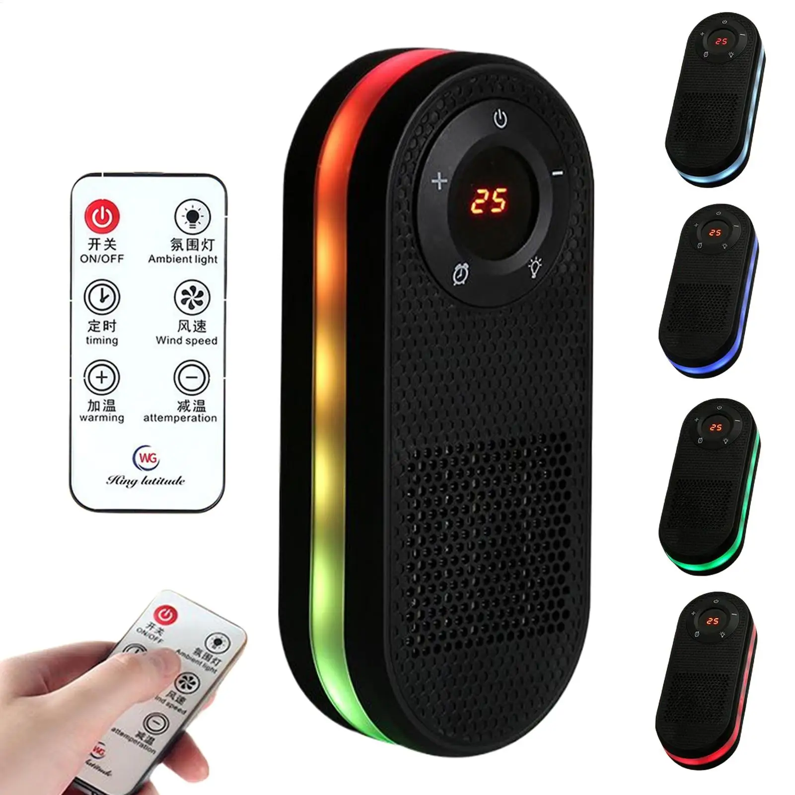 

Обогреватель, вращающийся на 180 градусов электрический обогреватель с дистанционным светодиодным дисплеем, защита от перегрева, теплее с функцией таймера для