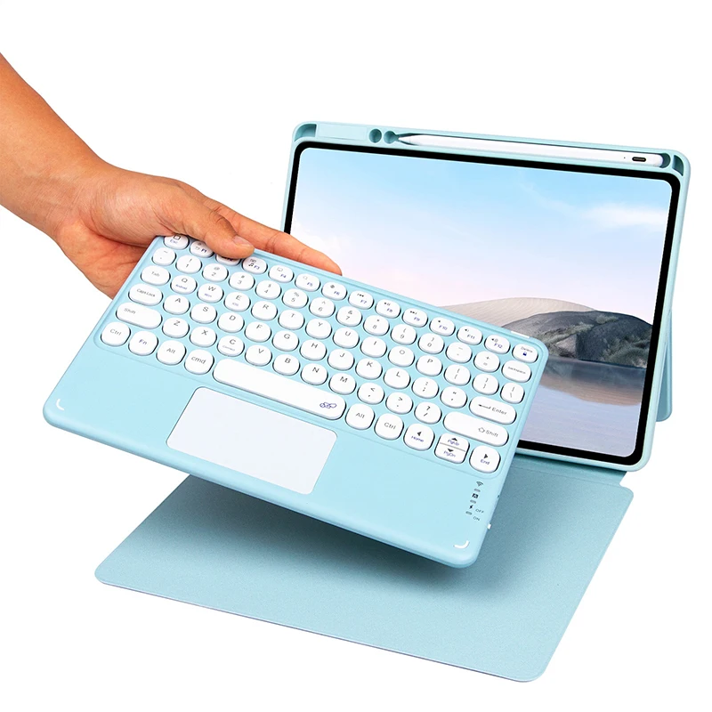 Touchpad Keyboard Case for iPad 10 Air 3 Pro 10.5 10.2 8th 9th Rotation Case for iPad Pro 11 2022 Air 4 Air 5 Detachable Cover