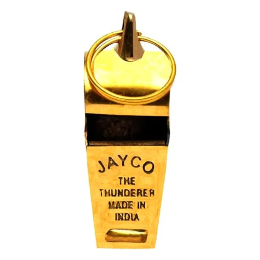 

Латунный профессиональный свисток, громкий четкий звук, золотой свисток, идеально подходит для тренеров, полиции и походов JAYCO