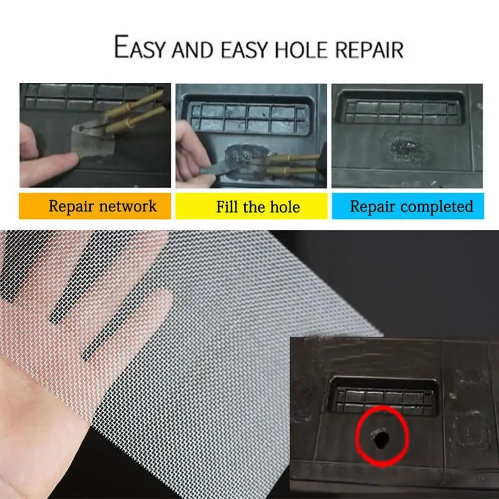 Edelstahl Reparatur Mesh Auto Stoßstange Kunststoff Loch Riss Patches Trimmbare Schweißen Draht Mesh für Auto Reparatur Schweißen Maschine