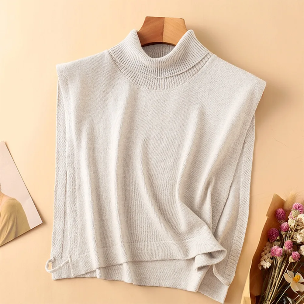 

Knitted Sweater False Collar Turtleneck Solid Color Stand Collar Detachable Half-Shirt Blouse Autumn Winter Clothing Accessories