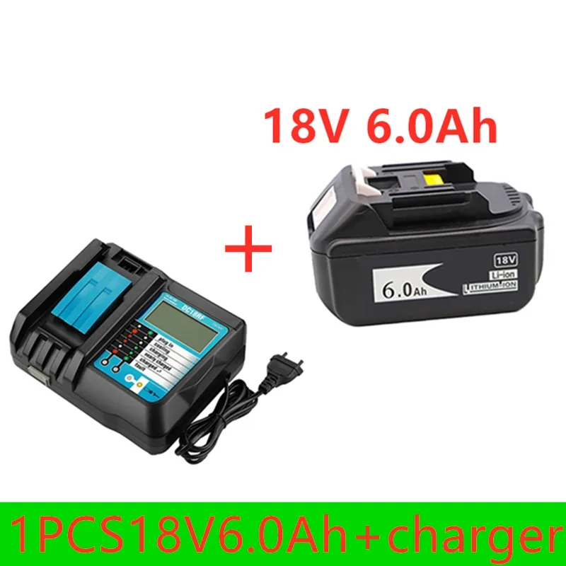 

100% New Original BL1860 Akku 18V 6000mAh Lithium-ionen für 18 v Batterie BL1840 BL1850 BL1830 BL1860B + 4A Ladegerät