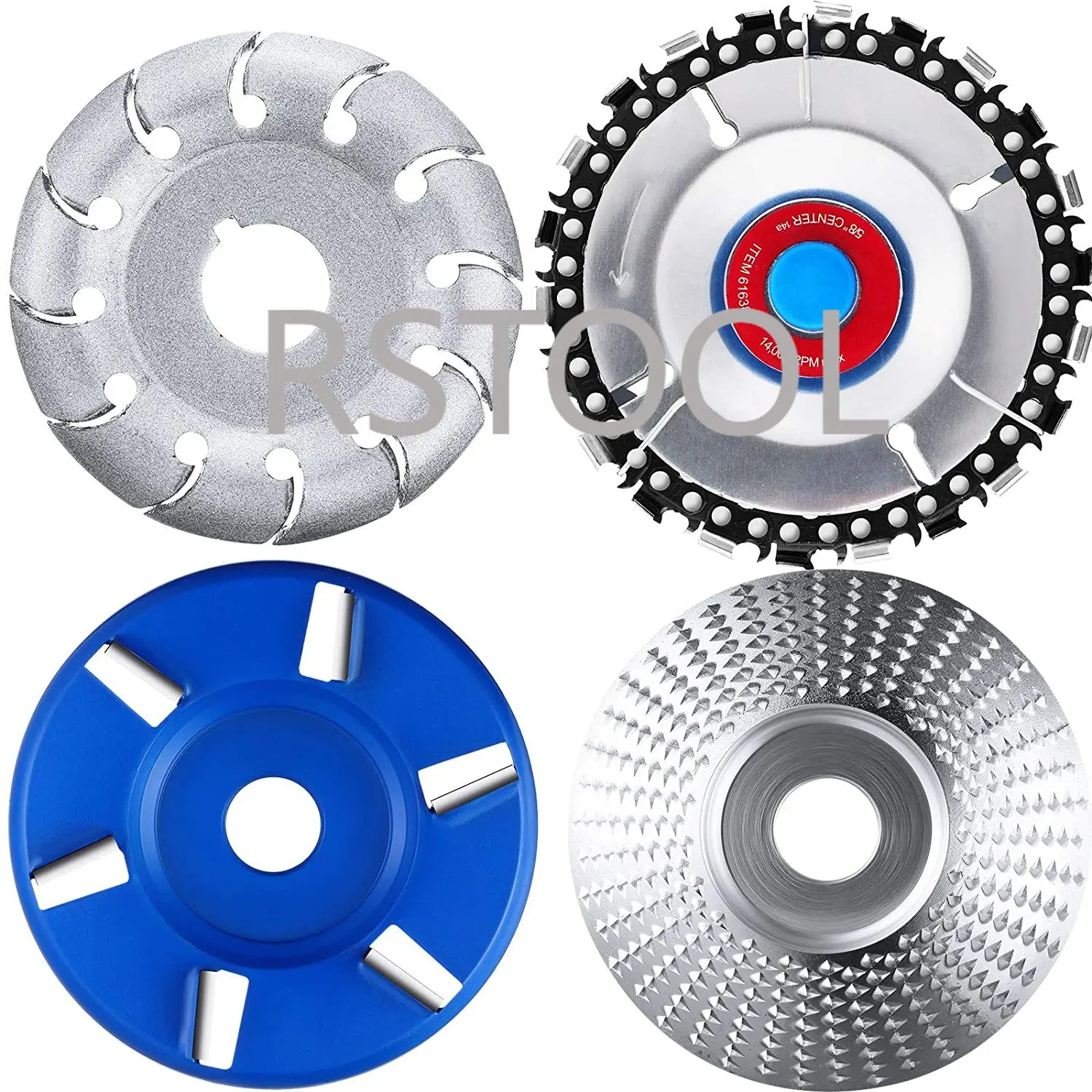 4 Góc Mài Tấm Bánh Xe Khắc Gỗ Đĩa 12T Đánh Bóng Gỗ Tạo Hình Đĩa, 6T Gỗ Turbo Khắc Đĩa Máy Xay Dây Chuyền Đĩa