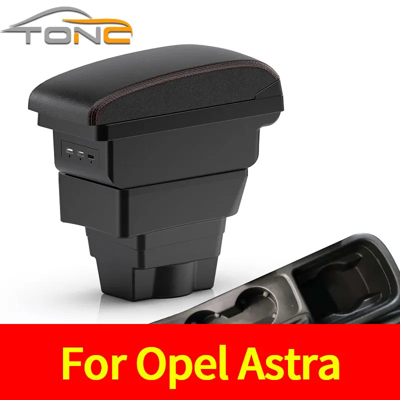 

For Opel Astra Armrest Box Retrofit parts For Opel Astra J Car Armrest Center Storage Box Interior details Car Accessories USB