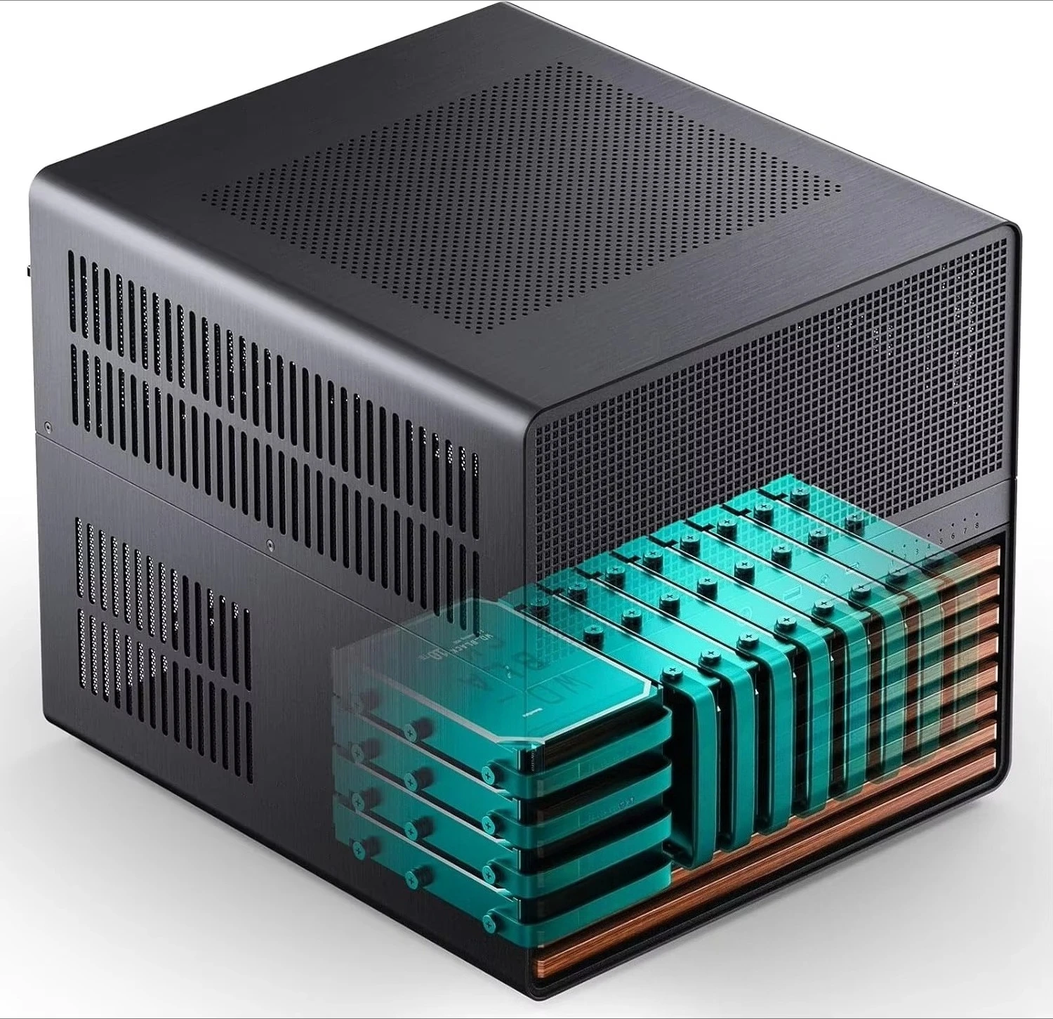In‑Stock Full‑Tower NAS Storage Chassis, E‑ATX, 12HDD+4SSD Bays,8 PCI‑E Slots, Air & Water‑Cooling Supported