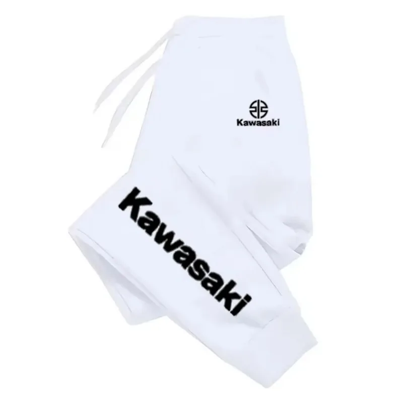 Calças esportivas da moda casual Kawasaki, calças respiráveis de secagem rápida de tamanho grande para corrida e treinamento físico