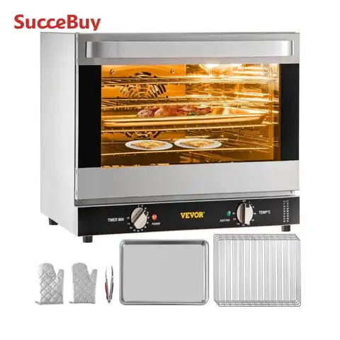 SucceBuy 21L47L66L Electric Oven Commercial Multifunction Countertop 3/4-Layer Baking Machine Home Toaster Pizza Convection Oven