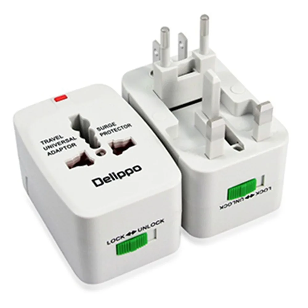 Portable Travel Universal Adapter 100‑250V 2 USB Port International Plug Adapter Compact Multifunctional Charging Plug Converter