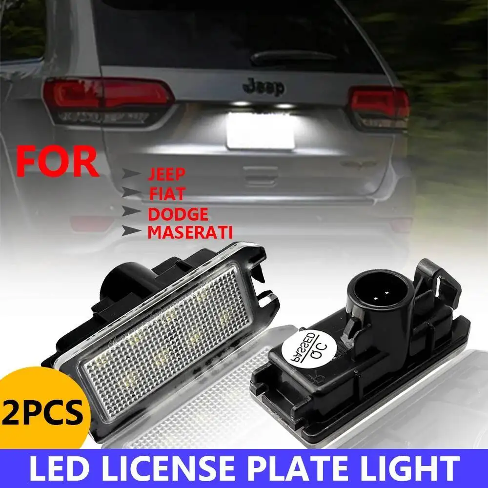 2X Canbus 18LED رقم الترخيص لوحة ضوء ل 14-20 جيب جراند شيروكي WK2 14-17 البوصلة باتريوت 2015-2017 دودج فايبر 13-17 #1