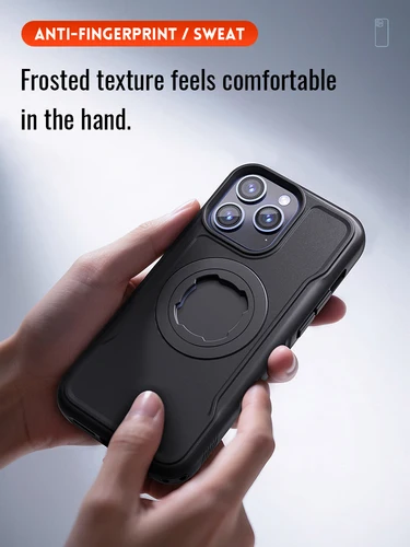 Imagen 2 del producto Funda magnética a prueba de golpes para motocicleta/bicicleta de estilo cuádruple para iPhone 17 16 15 14 ProMax cubierta protectora de carga con diseño de bloqueo