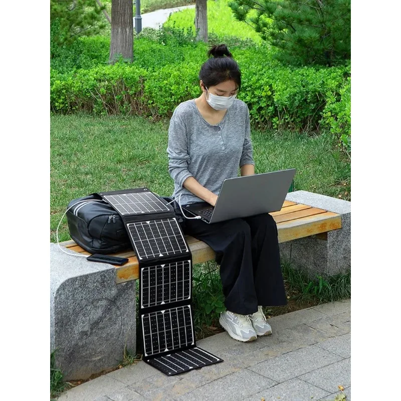 Power Supply: Solar Charging Pad 12V Car Battery, Fast Power Bank, Portable Foldable Generator