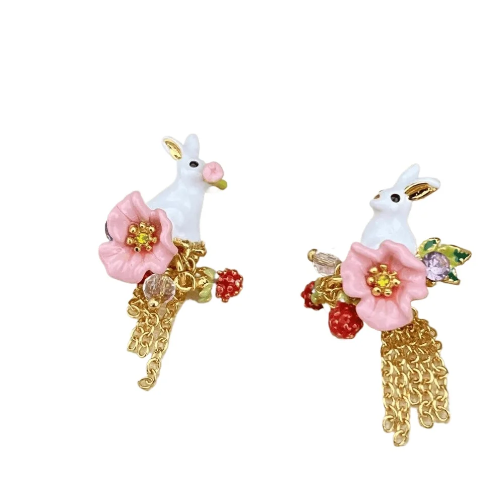 

Ожерелье Dream Garden Rabbit, серьги, ягодная мозаика, жемчужное кольцо