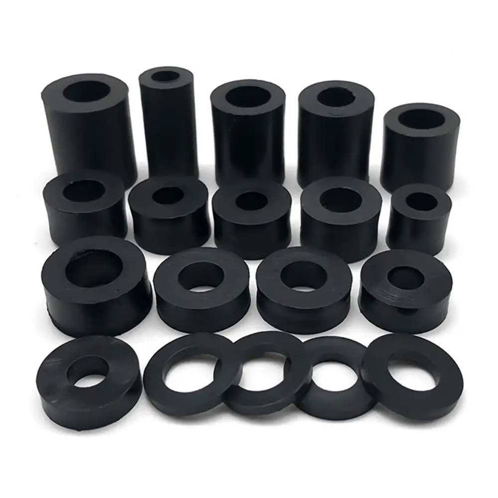 10Pcs/Pack New Non-Threaded ABS Spacer TV Install Column Pillar M3-M10 Hollow Standoff PCB Board Support Black Nylon Washer