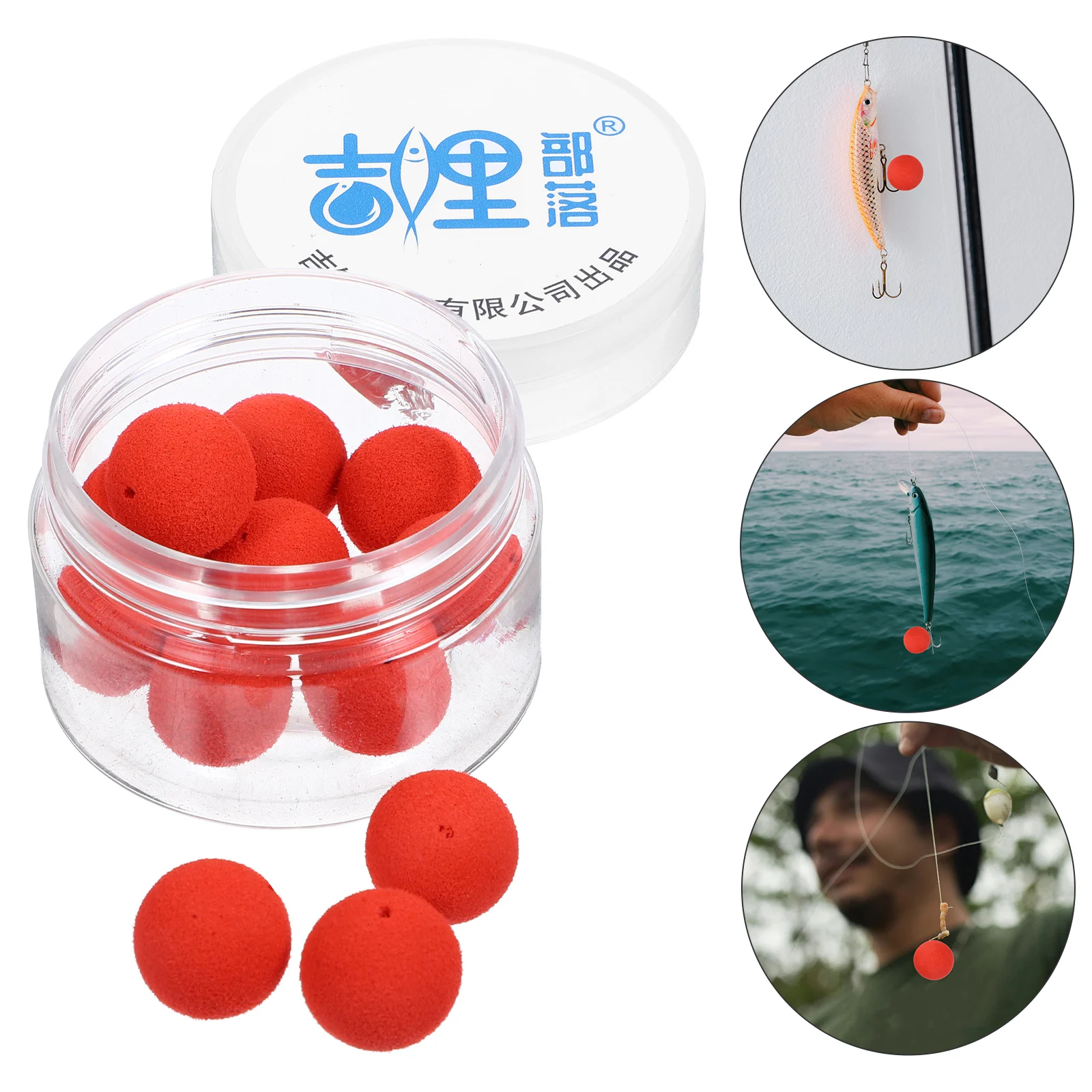 

Strawberry-flavored Fishing Beads Feeder Artificial Carp Baits Pva Lure for Float