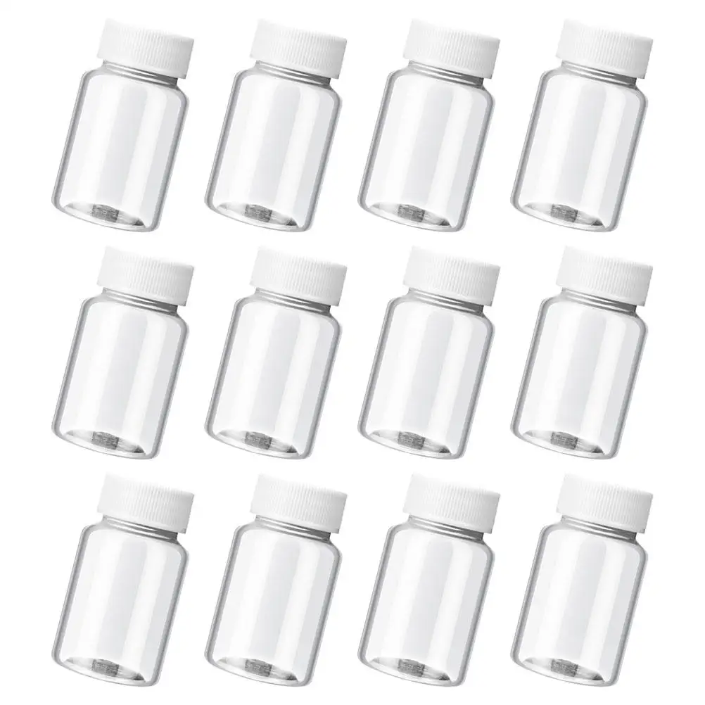 

12 Pcs Storage Bottles Transparent Travel Size Containers Refillable Bottles With Cap Small Lotion Plastic Portable