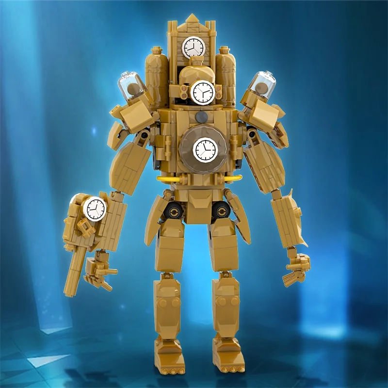 

﻿ Skibidi Toilet Titan Gold-plated Gold Clock Man Building Blocks Multiverse Series Merch Toys Figures Kit Christmas Ideal Gift
