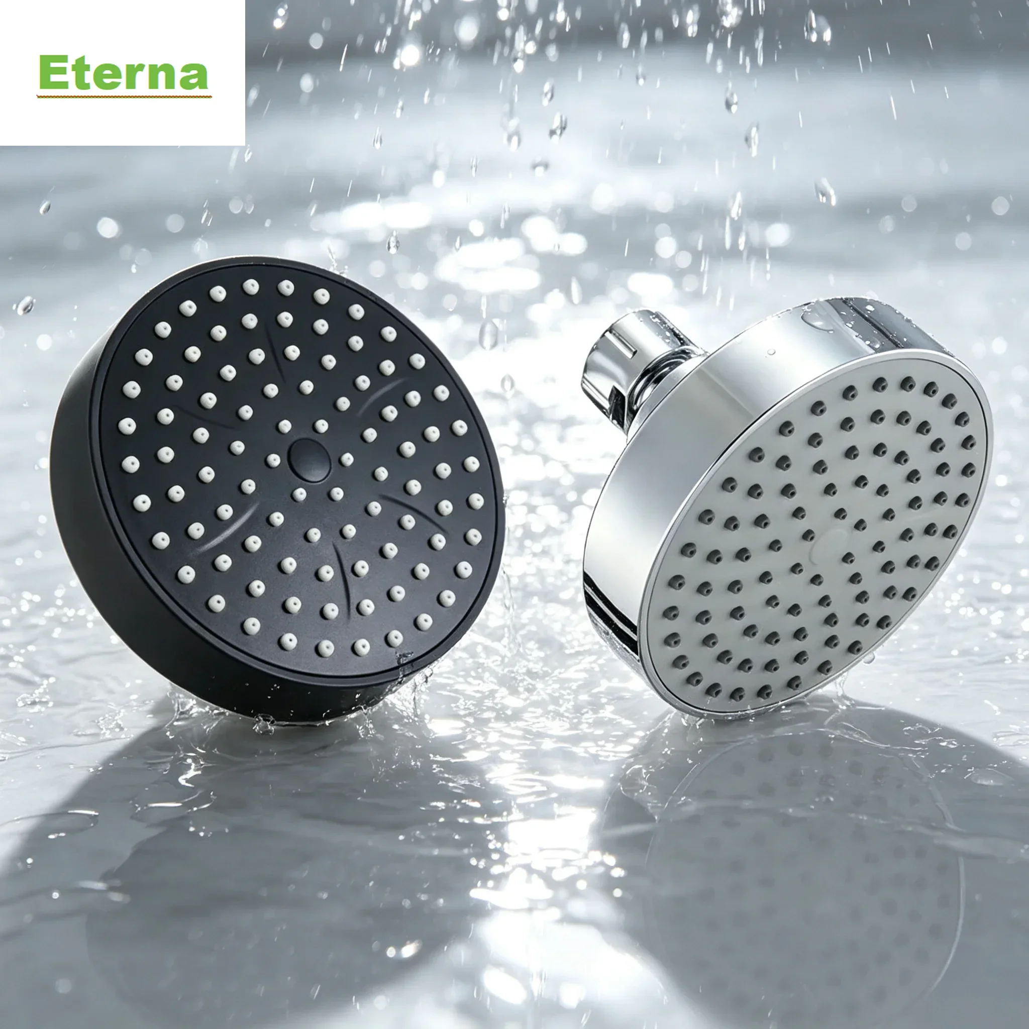 Wall Mount Shower Head Kit High Pressure Rain Sprayer Large Round Overhead Showerhead for Bathroom Simple Installation