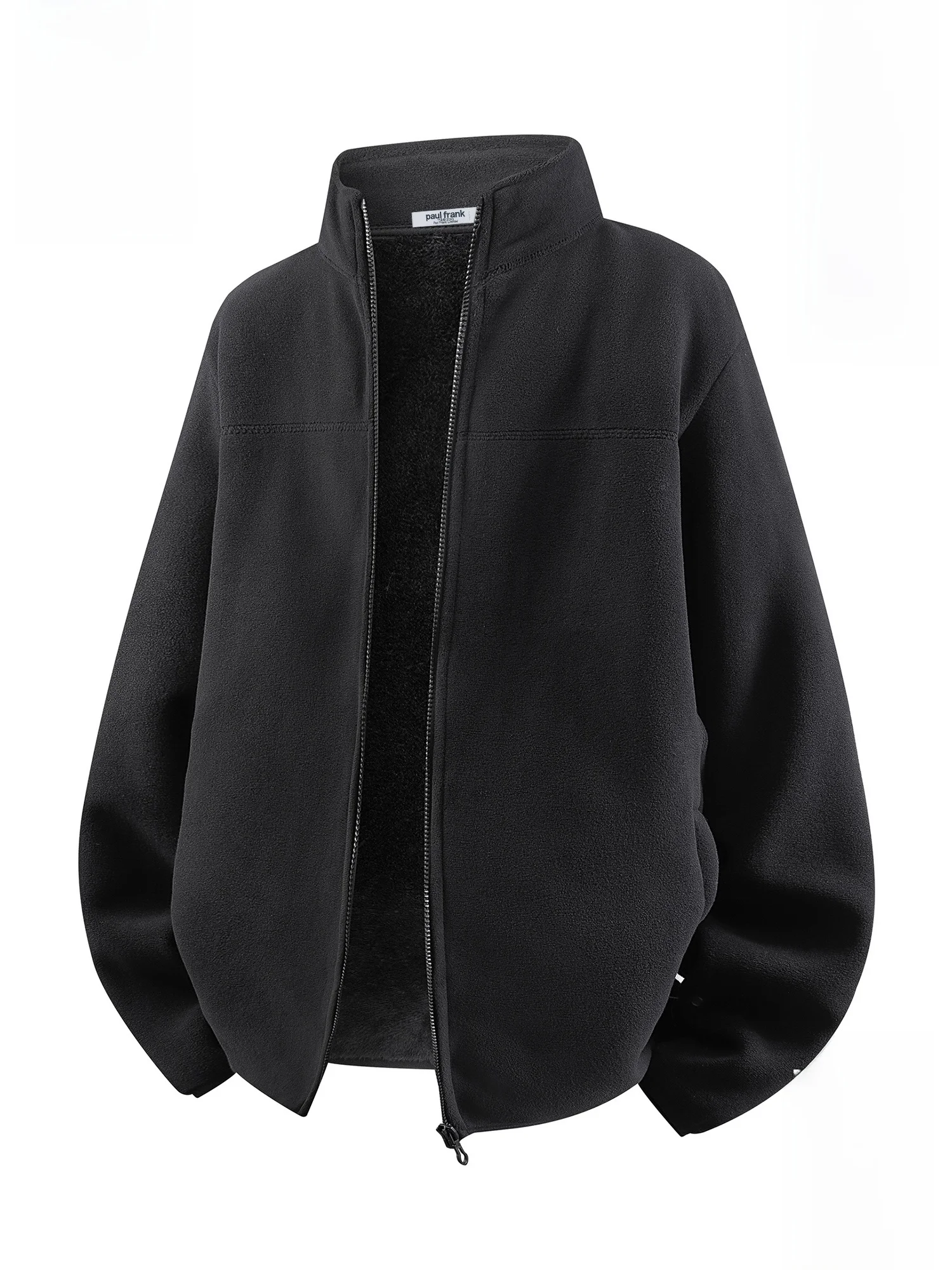 

Мужская зимняя теплая повседневная куртка Paul Frank с воротником-стойкой, на флисовой подкладке, с принтом обезьяны, на молнии, большие размеры