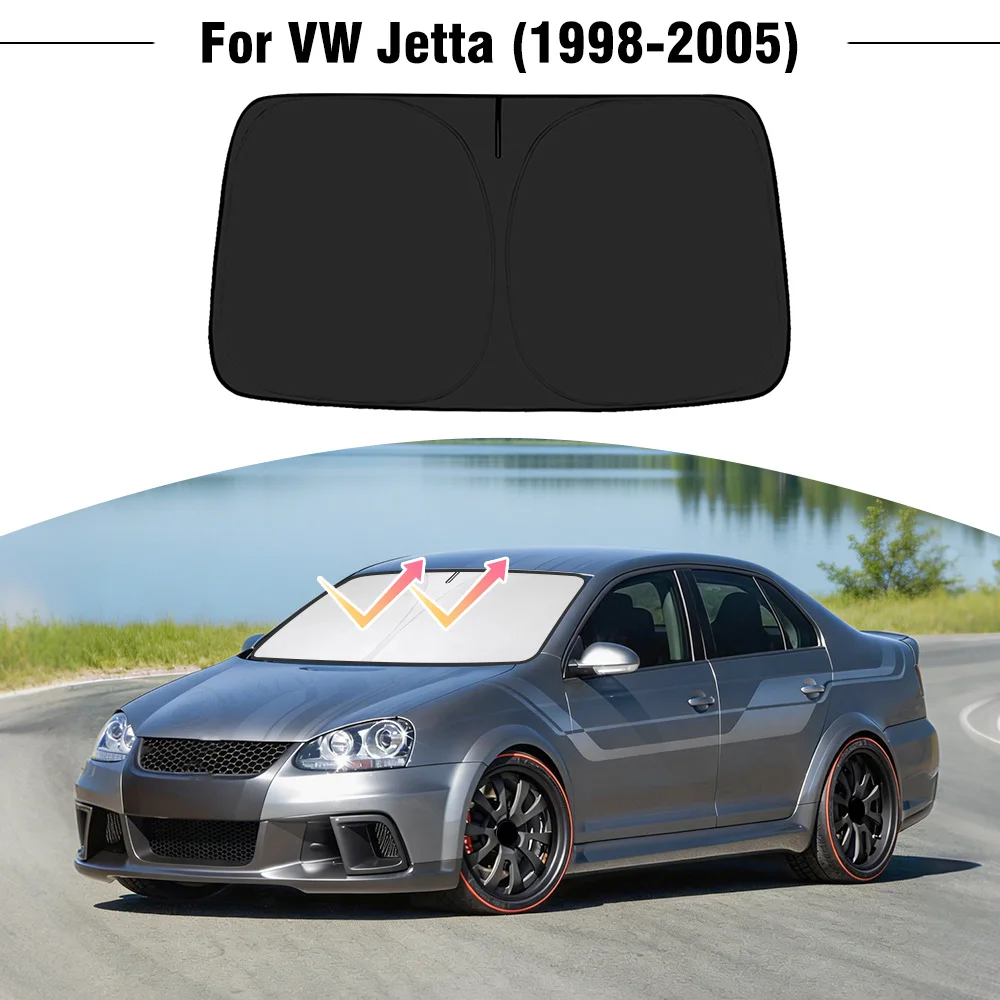 

For Volkswagen VW Jetta 1998-2003 2004 2005 Car Windshield Sunshade Cover Front Window Sun Shade Visor UV Protection Accessories