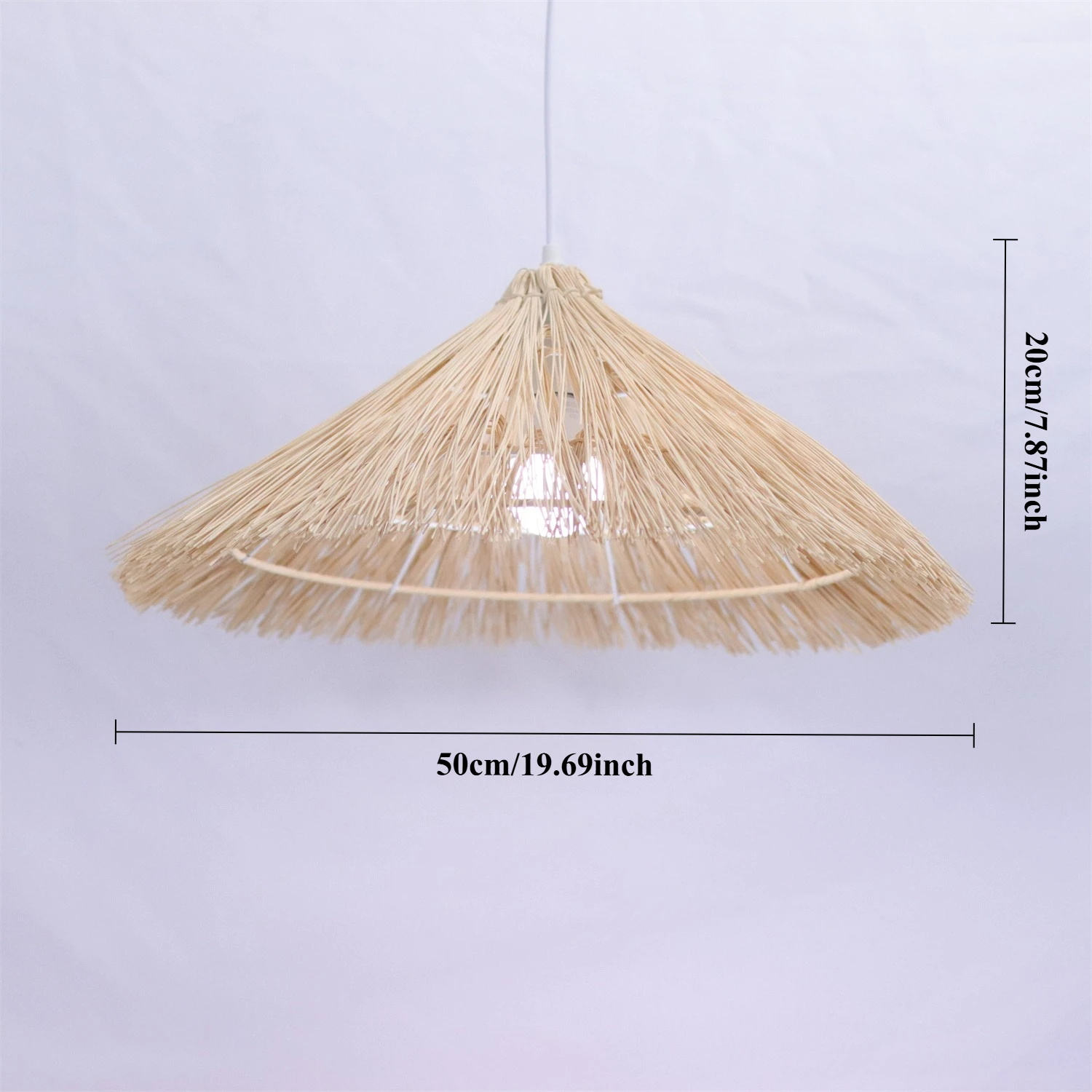 50CM Handgeweven Rotan Led Kroonluchter Japanse Wabi Sabi Restaurant Hanglamp Thuis Kamer Decor Retro Hanglampen Armatuur