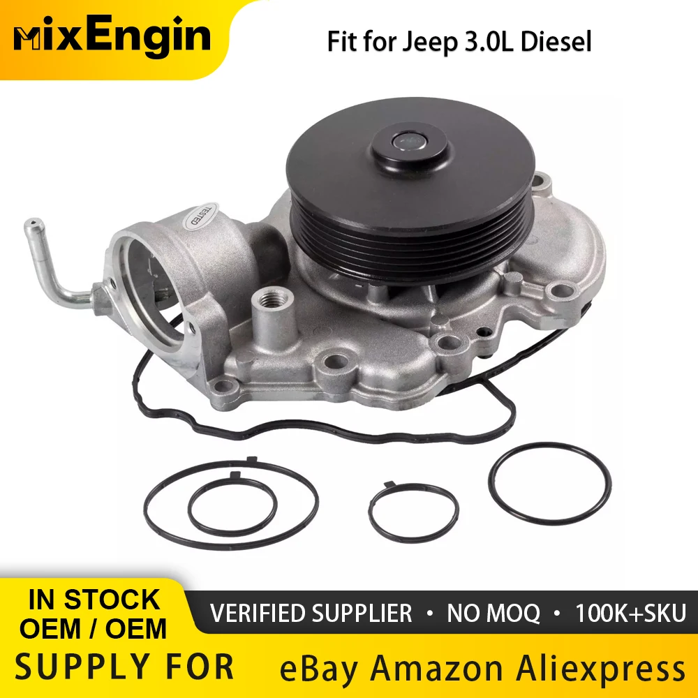 

Engine Parts Water Pump Fit 3.0 L Diesel For 11-21 Jeep Grand Cherokee Chrysler Lancia Thema 3.0L OEM# 68157161AA