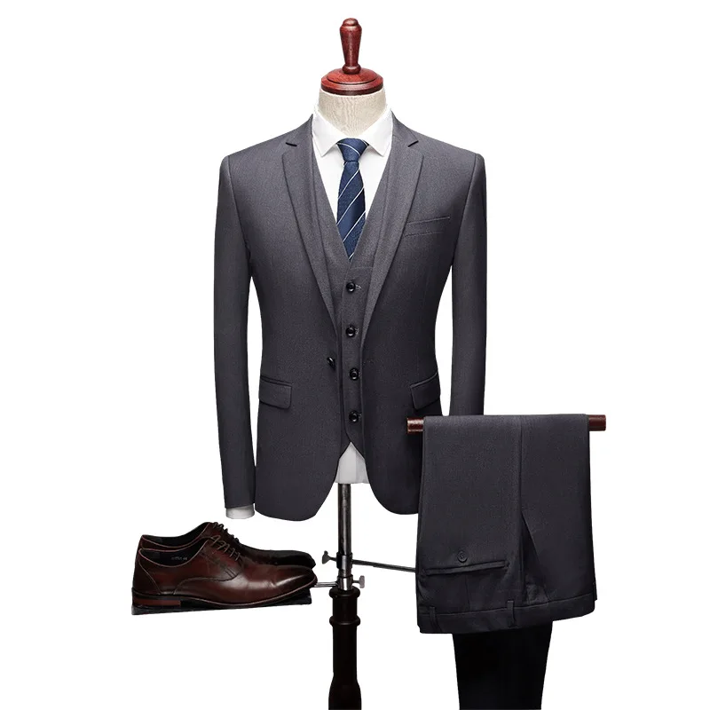 

072711Men's three-piece suit slim fit business formal wear