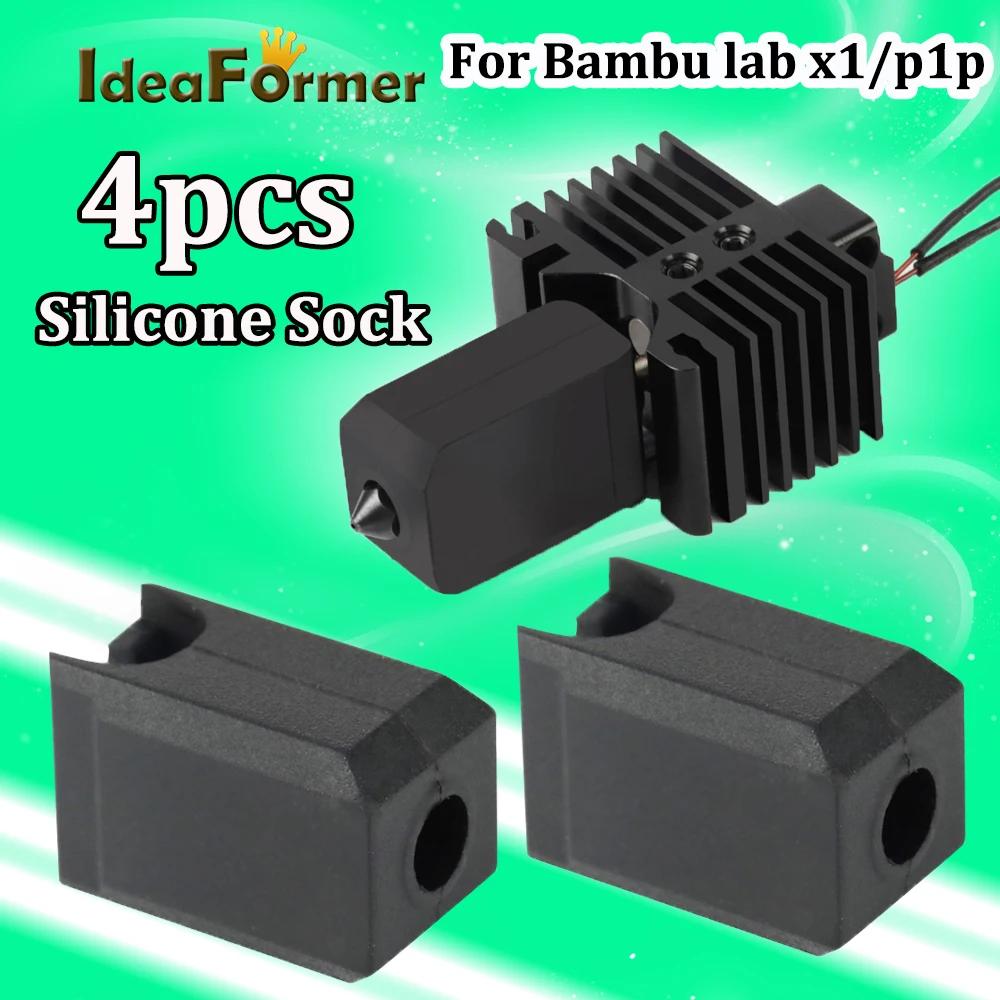 

IdeaFormer 4pcs Heating Block Silicone Sock Warm Keeping Cover For Bambu Lab X1 Carbon X1-Carbon Combo P1P Heat Block Hotend