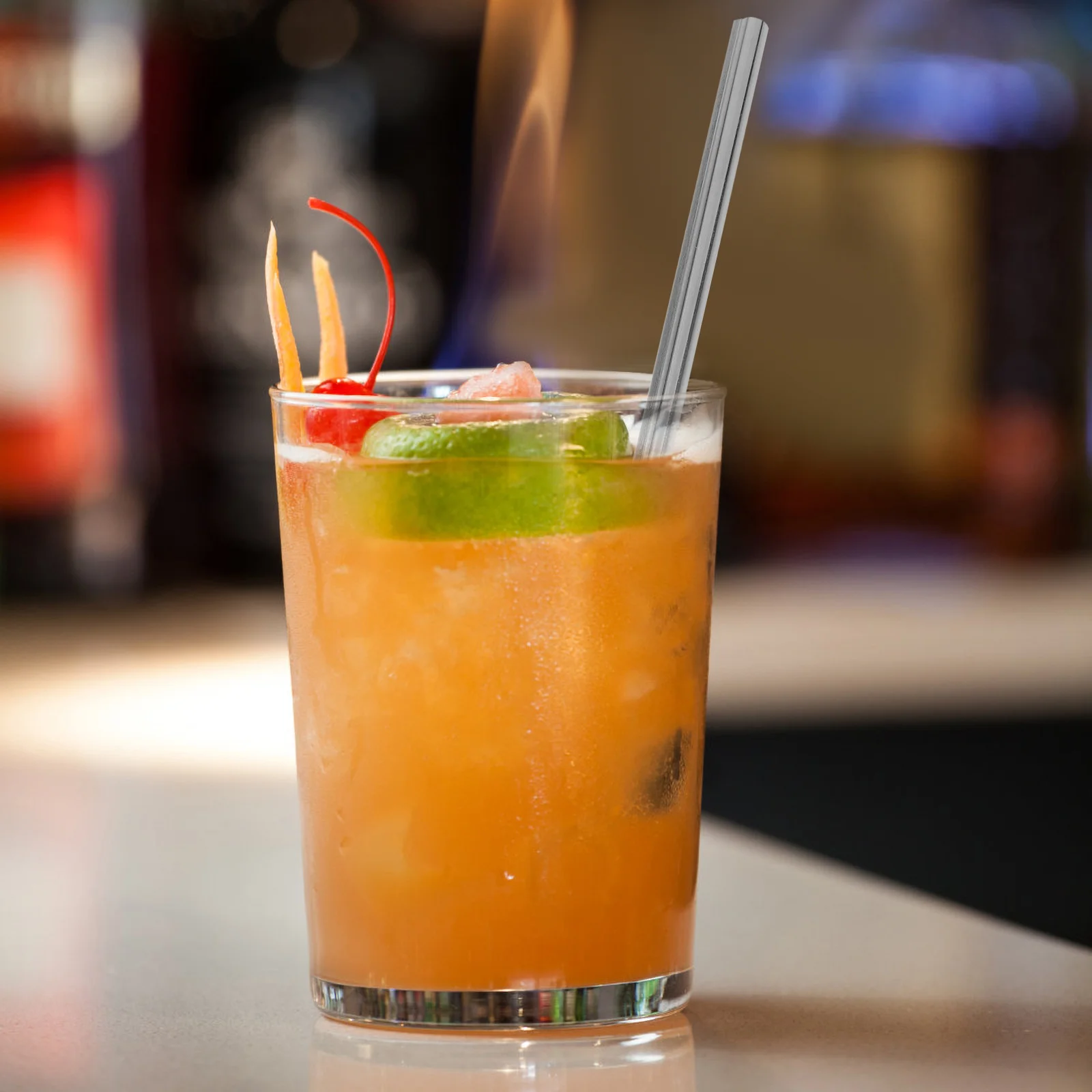 

1 Set Stainless Steel Heart Shaped Straws Straight Long Drinking Straws For Cocktail Juice Coffee Smoothie Party Banquet With