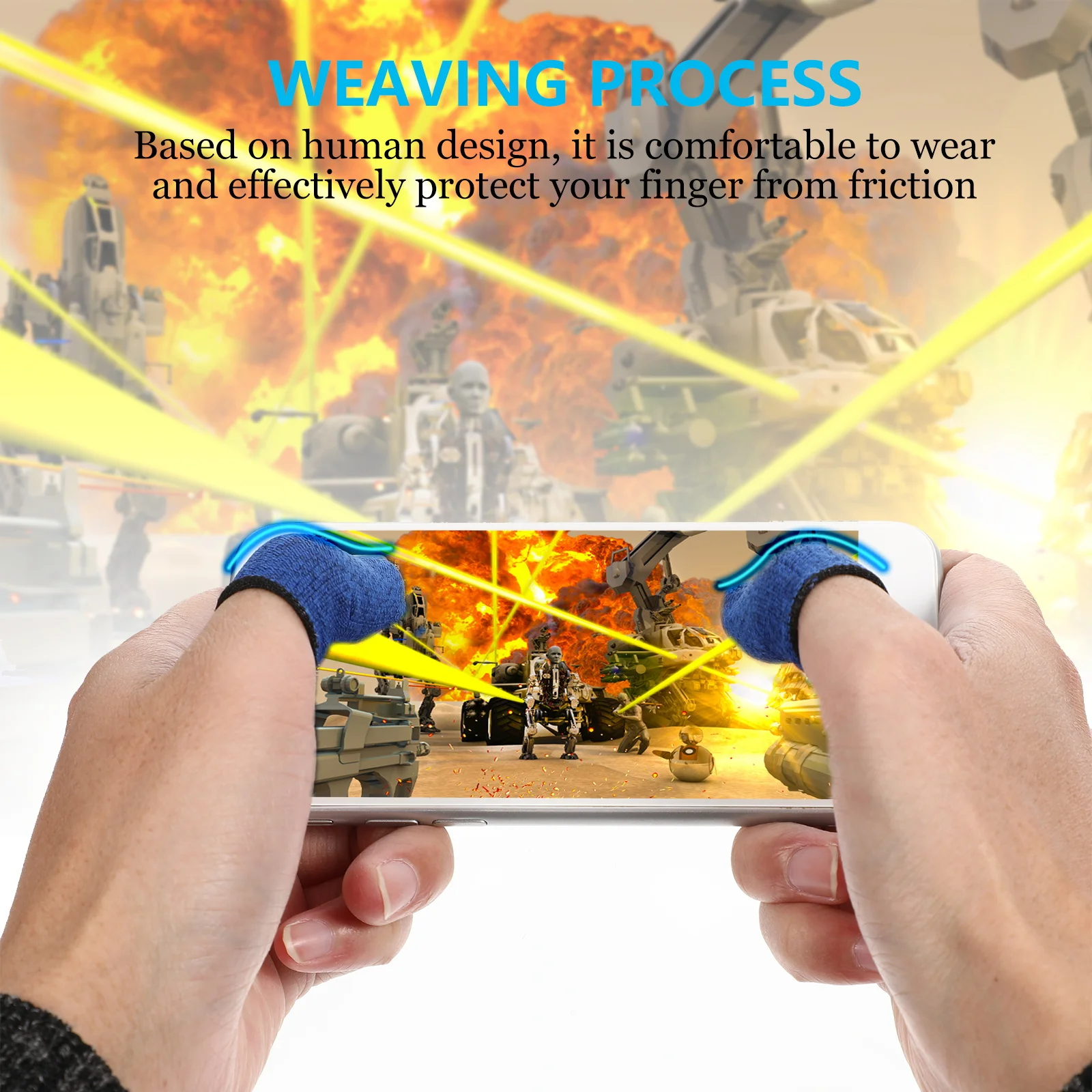

12pcs Game Thumb Sleeve Touch Screen Finger Cot Game Accessories For Mobile Phone Controller Gamer Hand Protection Adjustable
