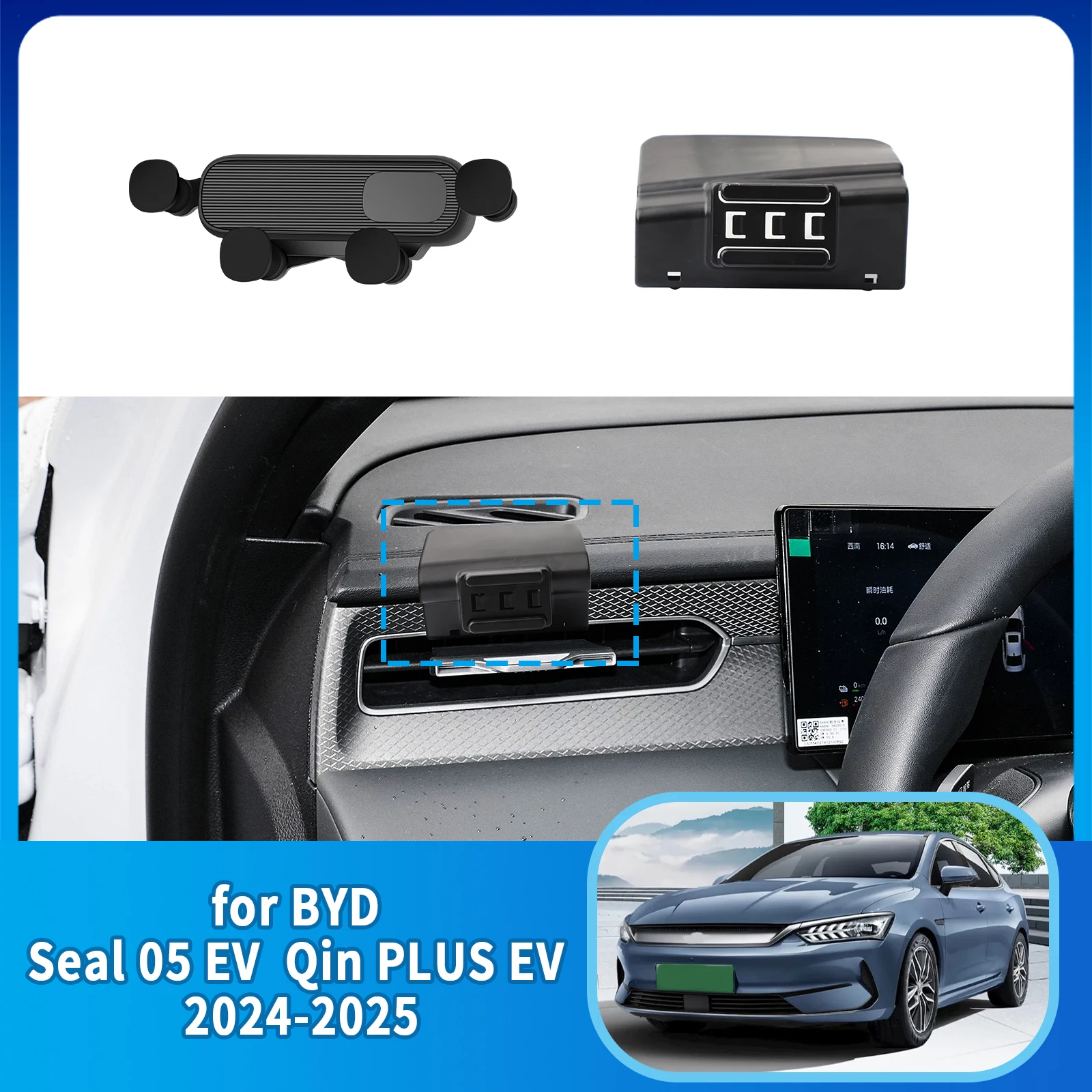 

Navigation Stand Auto GPS Bracket Accessories Car Mobile Phone Holder for BYD Seal 05 EV Qin PLUS EV 2024 2025