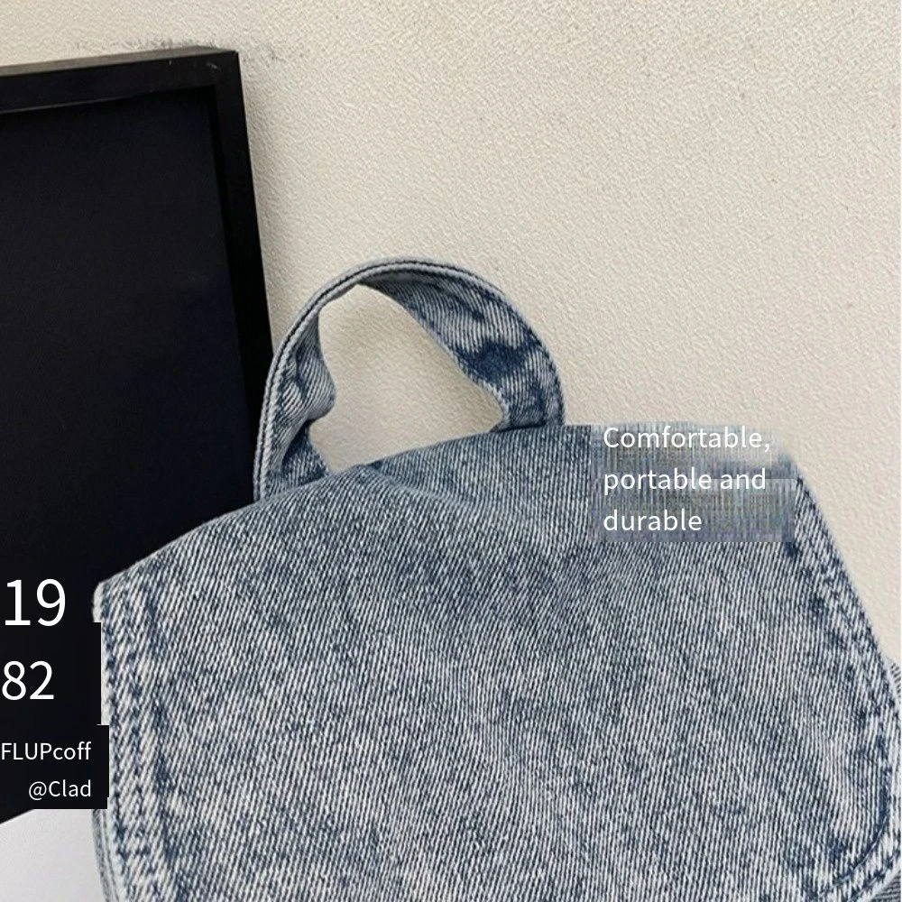 Zaino in denim moda di alta qualità Zaino da viaggio retrò da cowboy di grande capacità Zaini con cerniera morbida Jeans Bookbags da donna