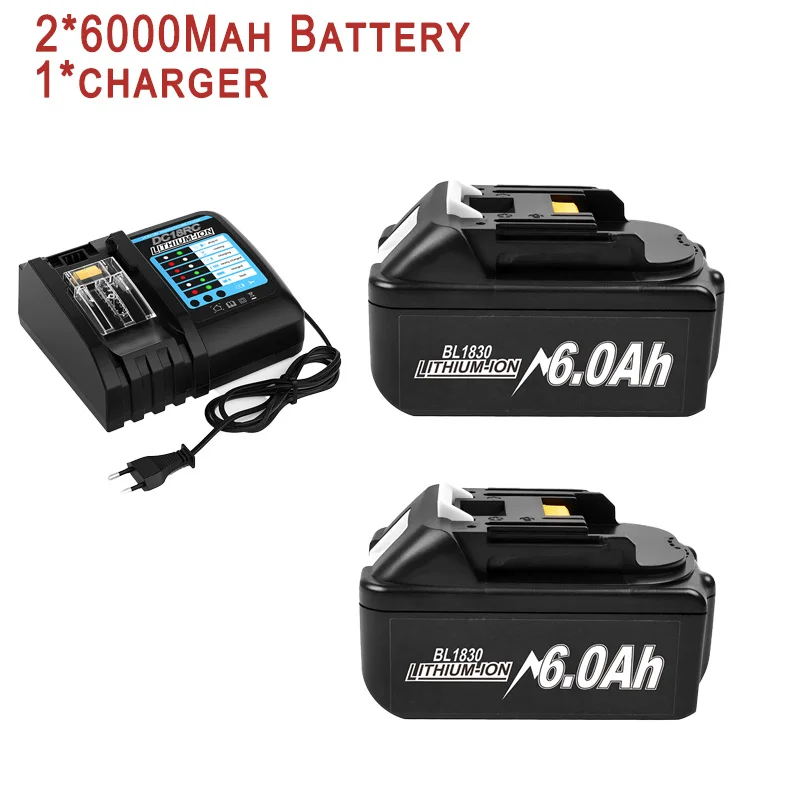 Voor Makita 18 V BL1830 BL1860 BL1850B BL1850 BL1840 Schroevendraaier Batterij & Oplader 18 V Vervanging Power Tool Batterij ﻿