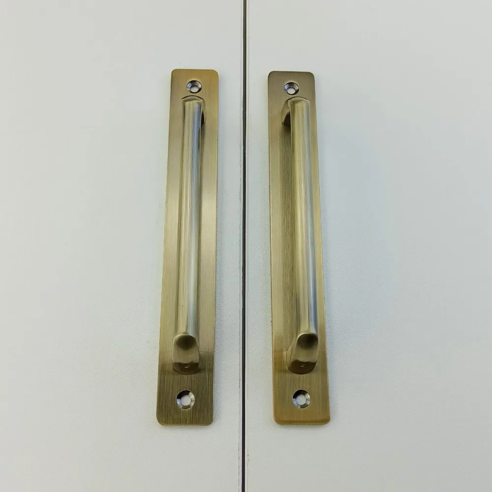 Thicker Antique Bronze Wooden Door Handle Bathroom Balcony Fire Sliding Door Cabinets Wardrobe Furniture Push Pulls Knobs Handle