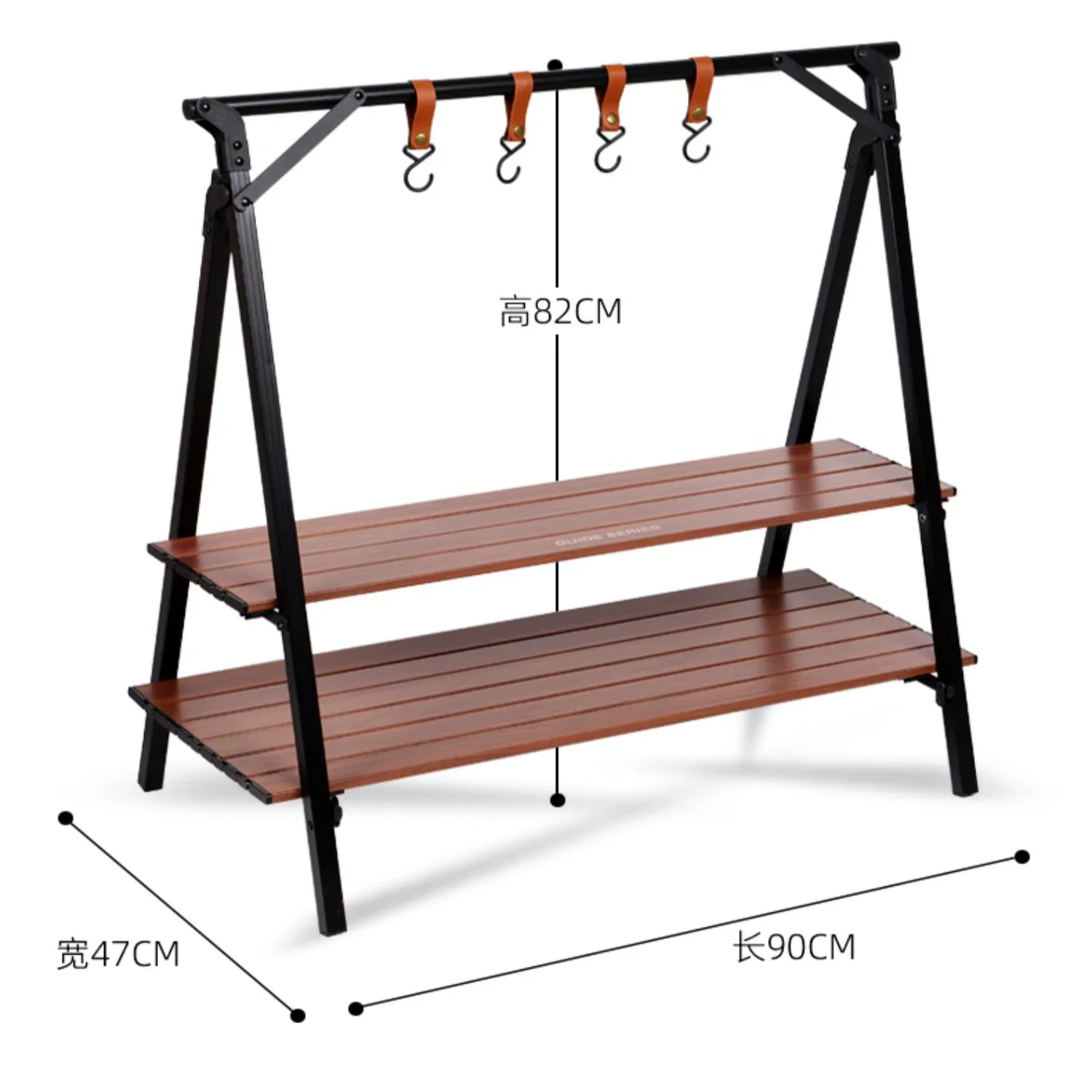 Outdoor Camping Storage Shelf Portable Folding Shelf Storage Rack Garden Stainless Steel Stand Camping Accessories