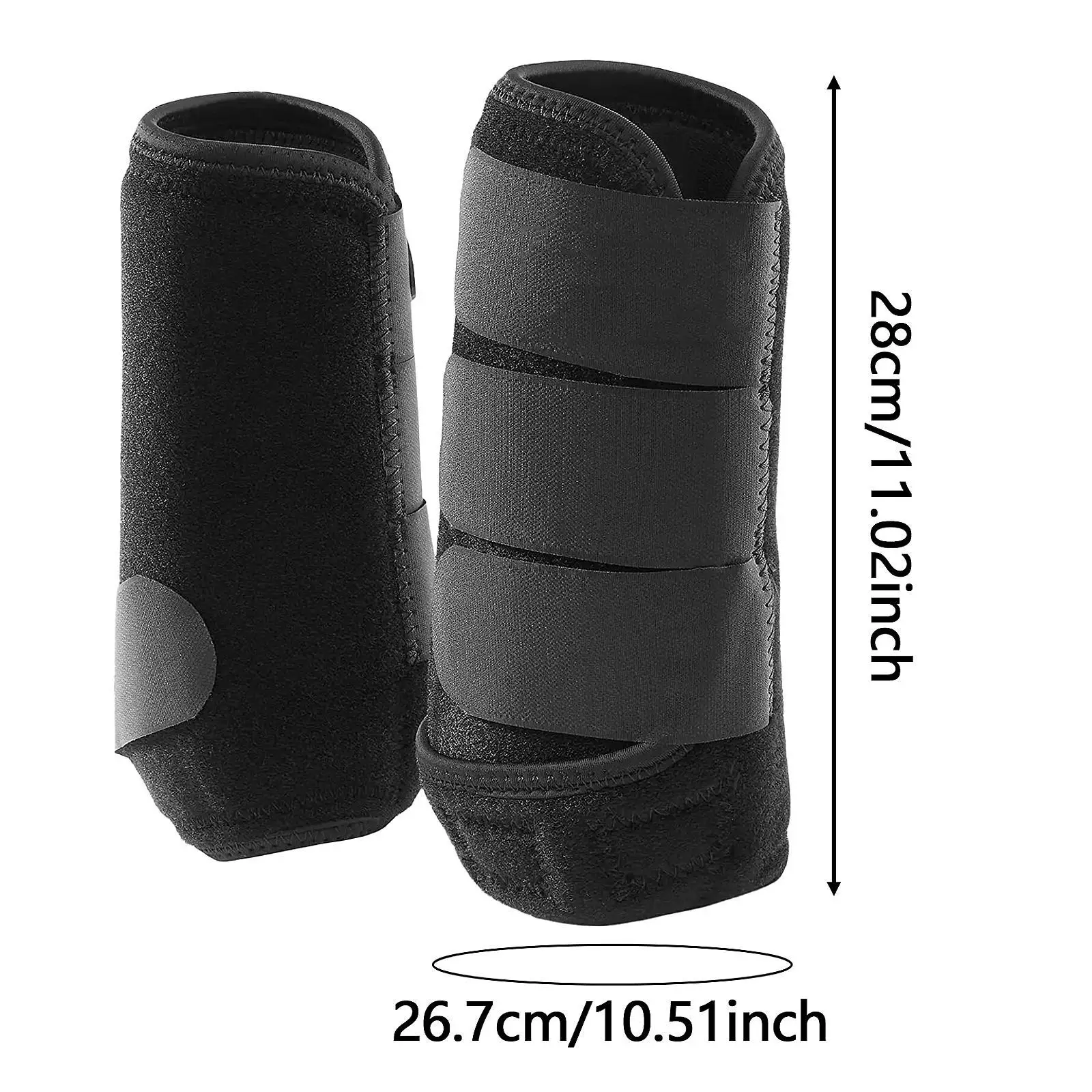 Botas de caballos de 2 piezas, protección para piernas, amortiguación, transpirable, multifunción, protector elástico para piernas, envolturas para entrenamiento de salto