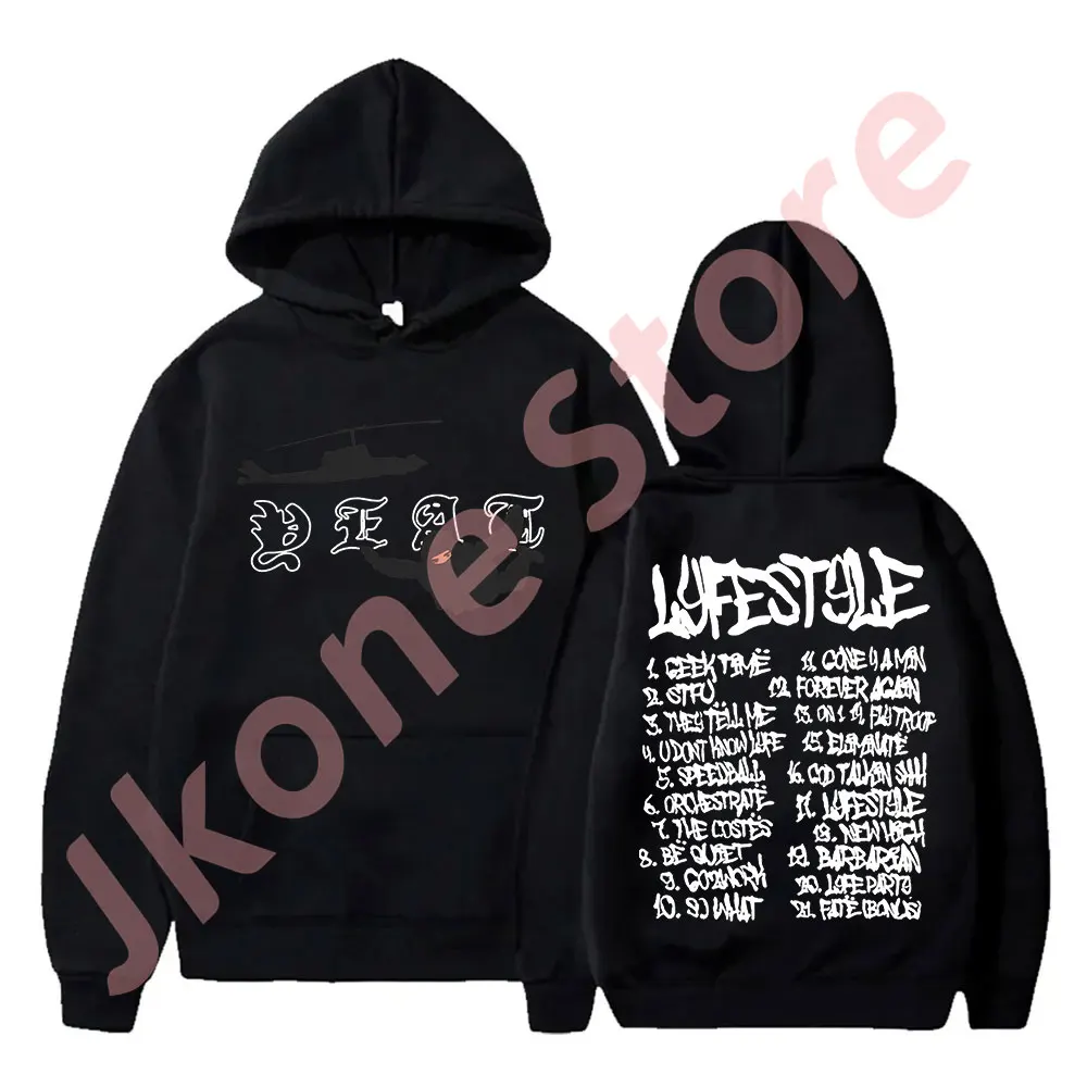 Yeat Lyfestyle Tracklist Hoodies 2093 Tour Merch Pullovers Women Men Fashion Casual HipHop Style Sweatshirts