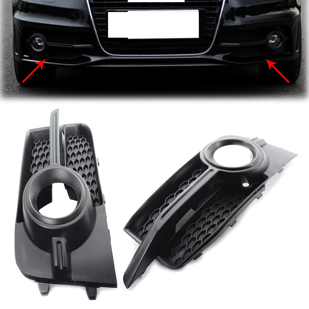 Black ABS Car Styling Honeycomb Front Bumper Fog Light Grille Right Side 8X0807682B For AUDI A1 8X 2011 2012 2013 2014 S-Line