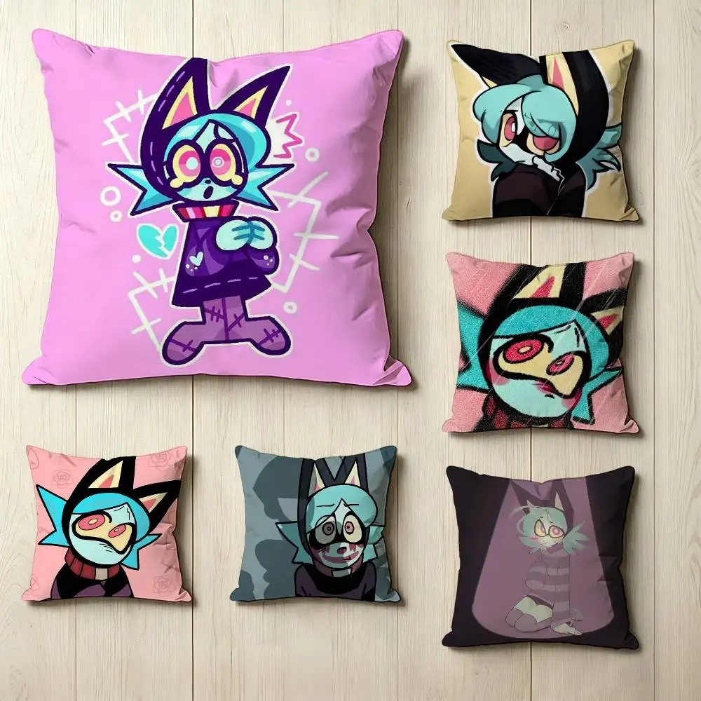 

Animation p-Psychocuties U-Ushka Square Double-Sided printed Pillow Case Bedroom Bedside Pillow Sofa Cushion Cover