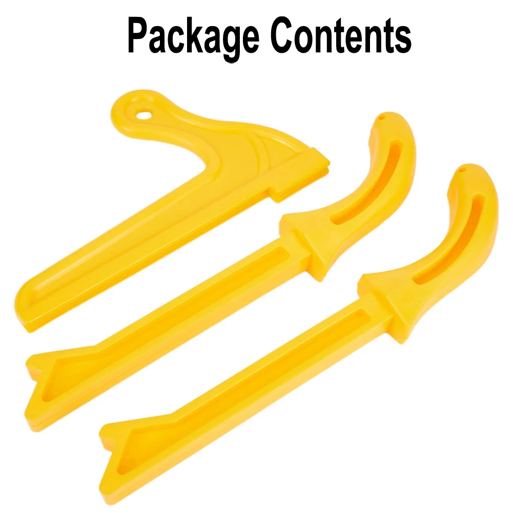 Push Rod Sticks para madeira, barra amarela, empurrador, serra de segurança, suprimentos de máquinas, durável, bar, conjunto, 3pcs