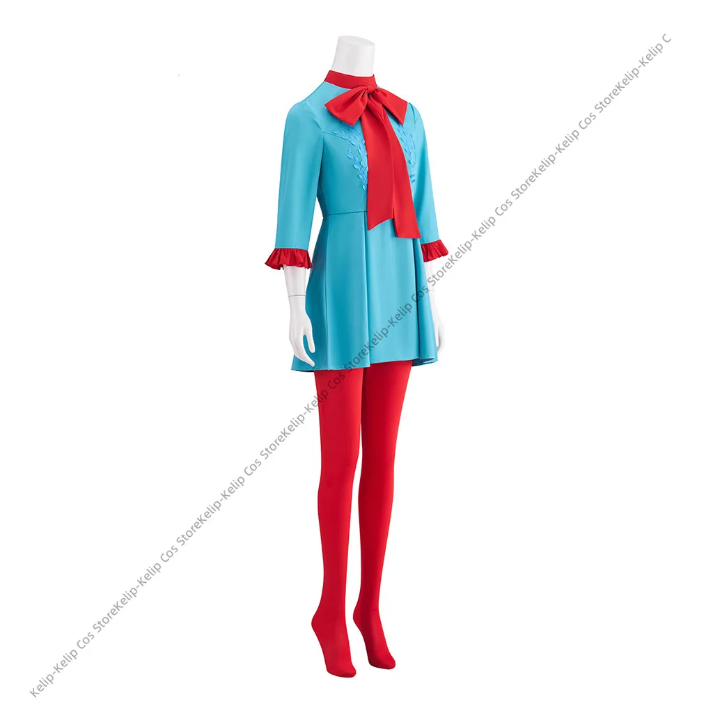 يموت مع ابتسامة سيدة برونو المريخ تأثيري حلي غاغا الأزرق فستان بتصميم حالم حفلة الهالوين الزي للرجل امرأة