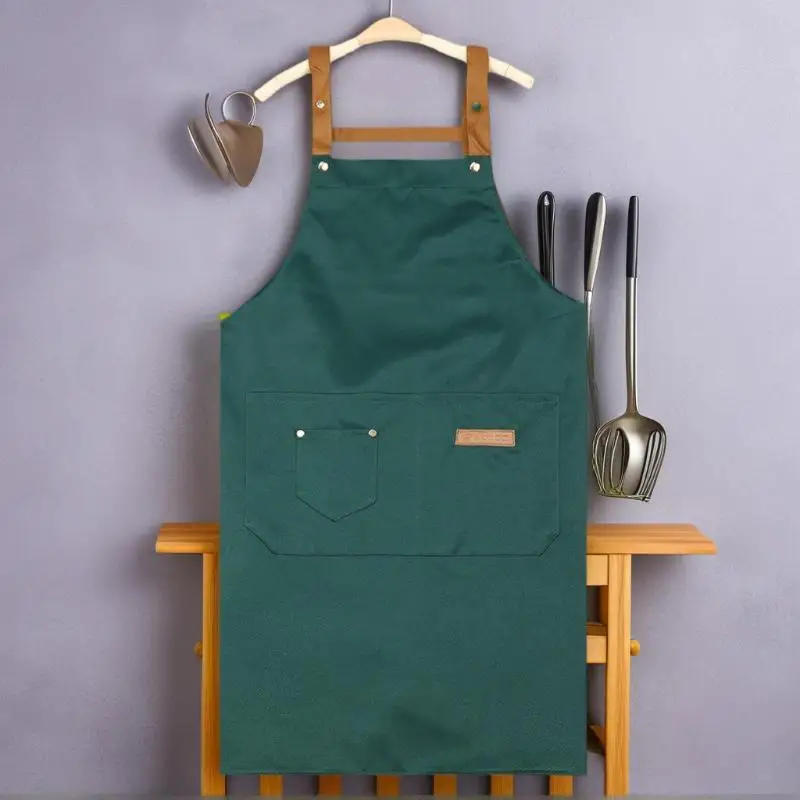 

{CC44} 1 шт. Кухонный фартук для приготовления пищи, дышащий, износостойкий, для взрослых, с поясом, защита от загрязнений, мягкий, для работы в ресторане и дома