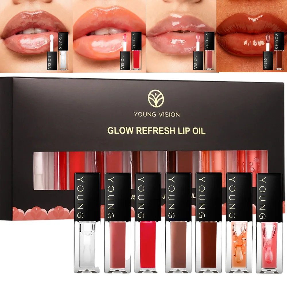 YOUNG VISION   Moisturizing Lip Oil Set Plumping Lip Gloss Beauty Sensual Plumping Lip Gloss Oil Tinted Essence Set
