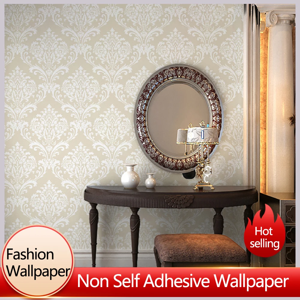 

European Style Non-woven Fabric With Large Floral Pattern Wallpaper Modern Minimalist Bedroom Living Room Decoration Wallpaper